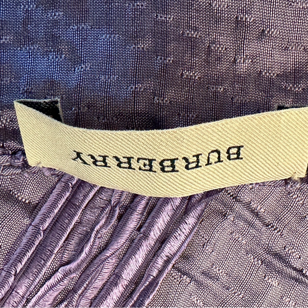 Burberry Luxury Textured Long Scarf | Blue & Purple - Picture 8 of 9